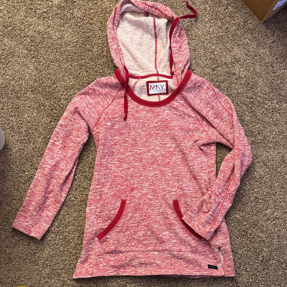 Marc New York Heathered Red Hoodie